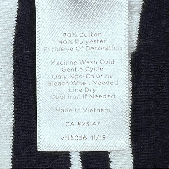 TALBOTS Navy Blue and White Striped Nautica Harbor 3/4 Sleeves Top Women's XL - Picture 16 of 16